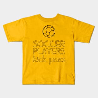 Soccer players kick pass Kids T-Shirt